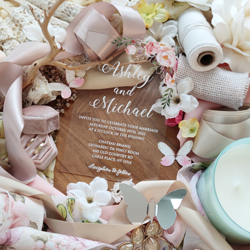 Sample Image of Acrylic Wedding Invite 03