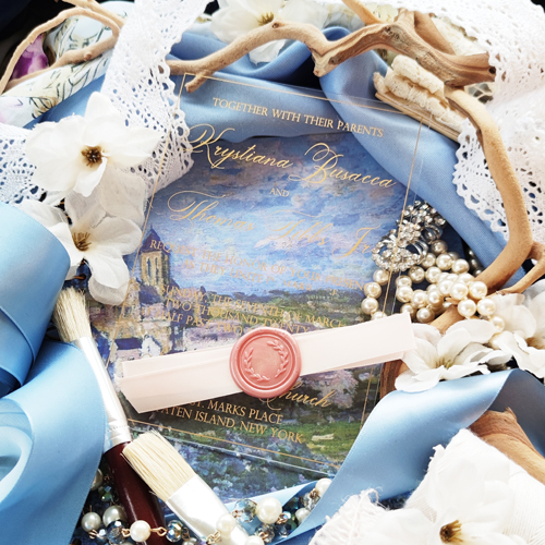 Sample Image of Acrylic Wedding Invite 22