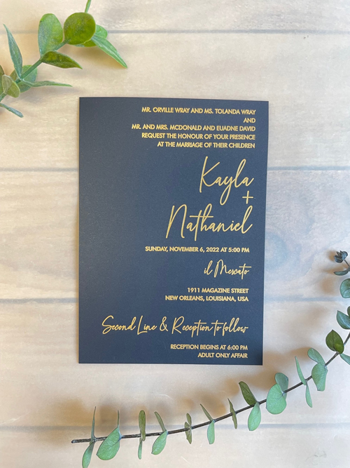 Sample Image of Foil Morewedding Invite 007