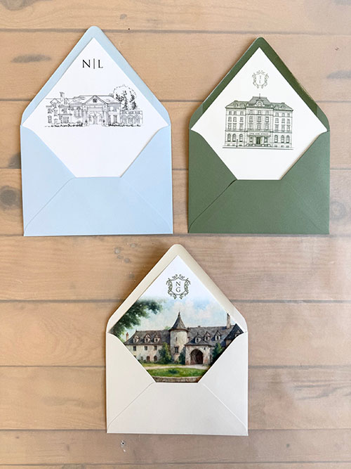 Floral Euro Flap Envelope Liners 3