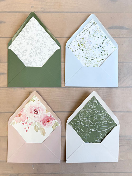 Floral Euro Flap Envelope Liners 4