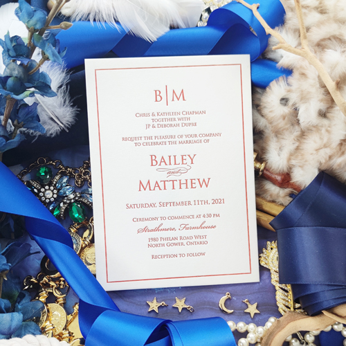 Sample Image of Letterpress Wedding Invite 01