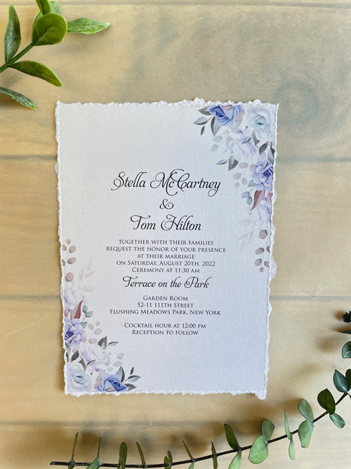 Sample Image of M Deckle Wedding Invite 012