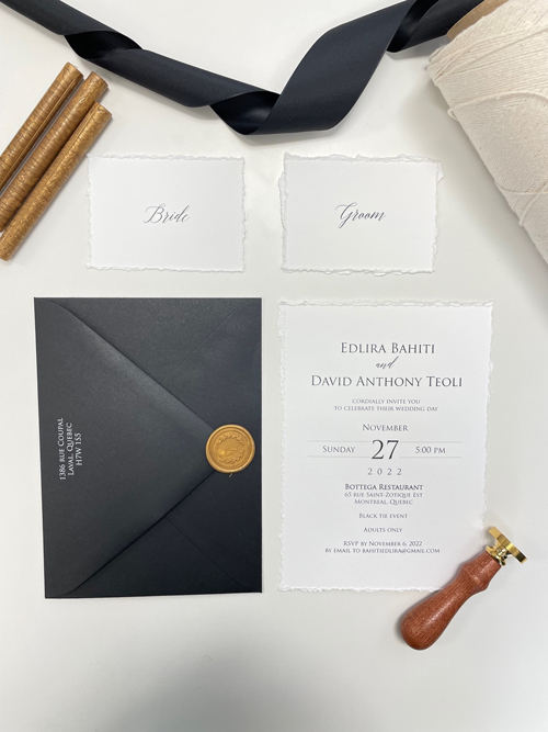 Sample Image of M Deckle Wedding Invite 017