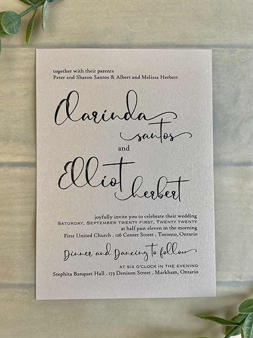 Single Card On Color Paper