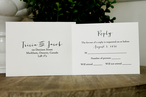 Invitation 1308: Orchid Pearl, Lilac Mist Ribbon, Brooch/Buckle X, Metal Filigree F4 - Silver - Orchid pearl paper with a lilac mist ribbon and brooch combo embellishment