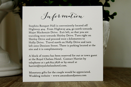 Invitation 1327: Ice Pearl, Antique Ribbon, Brooch/Buckle A6, Metal Filigree F4 - Silver - Ice Pearl white card with an antique ribbon and single pearl brooch