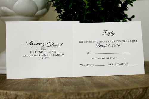 Invitation 1330: Cream Smooth, Dusty Rose Ribbon, Brooch/Buckle A1, Metal Filigree F4 - Silver - Floral printed design card on neutral paper with a dusty rose ribbon and brooch