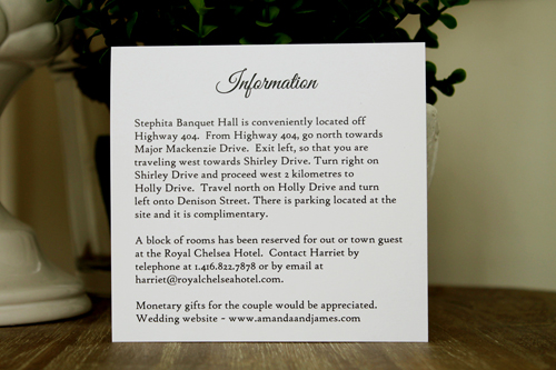 Invitation 1333: White Smooth, White Ribbon, Brooch/Buckle X, Metal Filigree F4 - Silver - Ice Pearl paper with a white ribbon and brooch