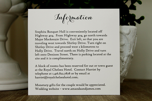 Invitation 1334: Cream Smooth, Antique Ribbon, Brooch/Buckle A9, Metal Filigree F2 - Silver - Floral design printed on the invite with an antique ribbon and brooch