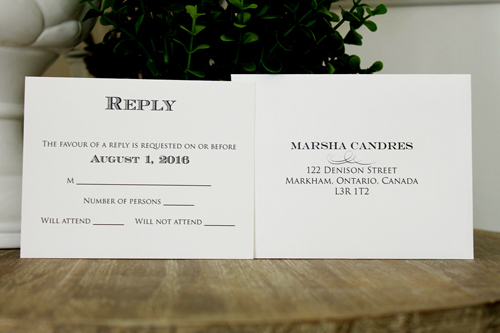 Invitation 1335: Cream Smooth, Buttermilk Ribbon, Brooch/Buckle A17 - Floral Printed Pattern on the card with a buttermilk ribbon and brooch