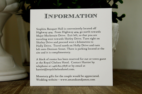 Invitation 1335: Cream Smooth, Buttermilk Ribbon, Brooch/Buckle A17 - Floral Printed Pattern on the card with a buttermilk ribbon and brooch