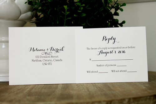 Invitation 1336: Cream Smooth, Antique Ribbon, Brooch/Buckle G - Damask pattern printed on the neutral paper with an antique ribbon and pearl brooch design