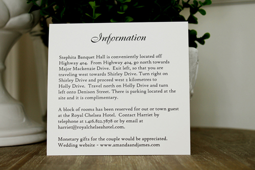 Invitation 1340: Cream Smooth, Lavender Ribbon, Brooch/Buckle I - Pastel watercolor design printed on the cream paper with a lavender ribbon and small brooch detail