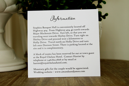 Invitation 1341: White Smooth, Antique Ribbon, Brooch/Buckle T, Metal Filigree F4 - Silver - Single floral design printed on the white card with an antique ribbon and 5 pearl brooch