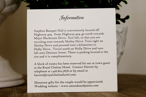 Invitation 1105: Silver Ore, Cream Smooth, Deep Blush Ribbon, Deep Blush Ribbon, Deep Charcoal Ribbon - Silver ore backing invitation with a deep blush and deep charcoal ribbon twist