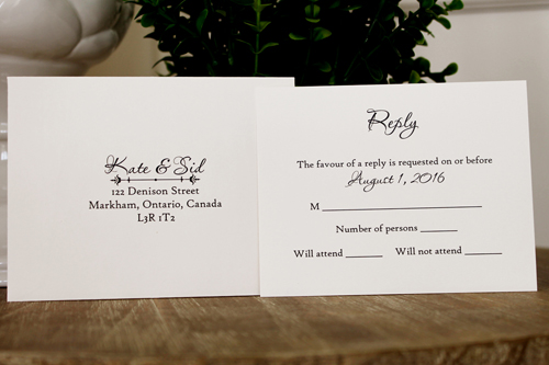 Invitation 1115: Silver Ore, Cream Smooth, Icy Blue Ribbon, Deep Charcoal Ribbon, Deep Charcoal Ribbon - Silver ore layered invite with a icy blue thick and thin deep charcoal ribbon design