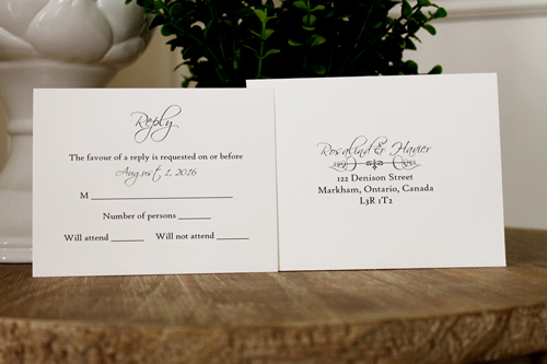 Invitation 1117: Charcoal Pearl, Cream Smooth, Silver Ribbon, Petal Pink Ribbon, Silver Ribbon - Charcoal pearl backing invite with a unique silver and petal pink ribbon design