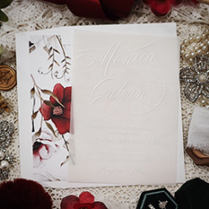 Invitation 5301: Vellum - uv white print on vellum